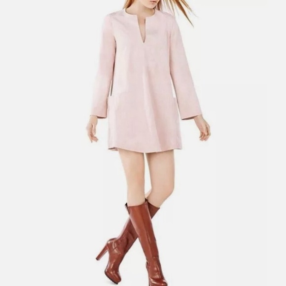 BCBG Maxazria Faux Suede Shift Dress - Picture 4 of 7